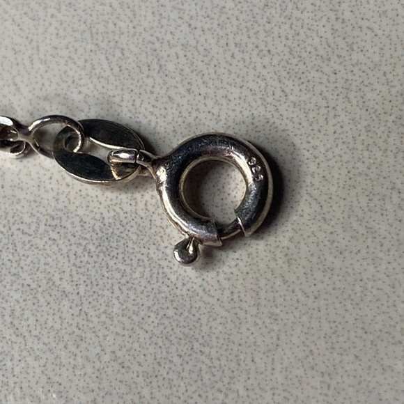 Anklet sterling silver with heart charm 925 - Picture 3 of 5
